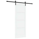 vidaXL Skyvedør med Beslagsett Hvit 78x211 cm Solid Tre Furu