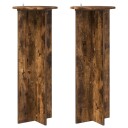 vidaXL Planteholder 2 pcs Røkt Eik Ø40 x 100 cm Konstruert tre