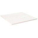 Bordplate hvit 70x70x2,5 cm heltre furu rektangulær