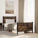  Sengeramme i metall uten madrass røkt eik 80x200 cm 8721102952630