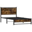  Sengeramme i metall uten madrass røkt eik 107x203 cm 8721102954153