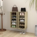 vidaXL Skoskap sonoma eik 2 stk 31,5x35x70 cm sponplate