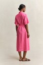 GANT Linen Ss Shirt Dress Pink 34