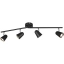 Trio Lighting Toulouse spotter i tak 4 spotter sort