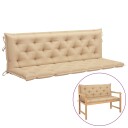 vidaXL Pute til hagebenk beige 180 cm oxford stoff