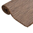 vidaXL Utendørs flatvevd teppe 140x200 cm brun