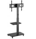 Mywall Gulvstativ med Hjul for Flatskjerm 37"-75" (94-190 cm) Sort