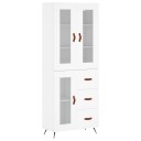vidaXL Highboard hvit 69,5x34x180 cm konstruert tre 8720845479916