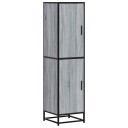  Highboard grå sonoma 35,5x35x139 cm konstruert tre og metall 8721102841163