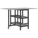 vidaXL Spisebord 122 x 80 x 76,5 cm Konstruert tre Grå Sonoma