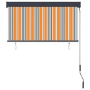 vidaXL Utendørs rullegardin 120x250 cm gul og blå