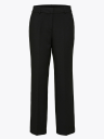Selected Femme Rita Mid Waist Wide Pant Sort 36/34