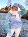 House Of Yarn Ir 02-30A Hanami Genser (Påfugl In Paris & Caness)