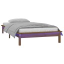 vidaXL Sengeramme med LED honningbrun 90x200 cm heltre