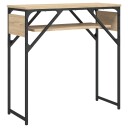  Konsollbord med hylle sonoma eik 75x30x75 cm konstruert tre
