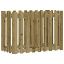 Høybed med gjerdedesign 100x50x70 cm impregnert furu
