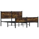  Sengeramme i metall uten madrass røkt eik 140x200 cm 8721102954382