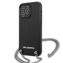 Karl Lagerfeld Monogram Plaque Mobildeksel til iPhone 13 Pro / 13 – Svart