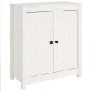 vidaXL Skjenk hvit 70x35x80 cm heltre furu