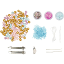 Mini Craft Kit Jewellery blue light blue pastel pink 1 pack 977747