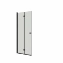 Dansani Match B Foldedør B70-100xh200cm Svart Matt / 70cm Klart Glass