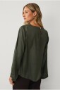 Ellos Collection   Bluse i sateng   Grønn