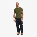 RevolutionRace Herre > Overdeler > T skjorter Easy T shirt Slim Fit Herre Dark Olive Størrelse:4XL