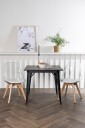 Venture Home   Spisegruppe Tempe med 2 stk stoler Edvin   Svart
