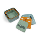 Done By Deer Snack Box 3-Pack Deer Friends, Mix Blå