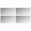  Sjekkplater 4 pcs sølv 60 x 30 cm Aluminium