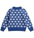 Fliink Genser   Strikk   Bon Emoji   Insignia Blue   Fliink   1 1½ år (80 86)   Genser Blå Hvit