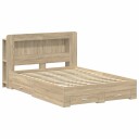  Sengeramme med oppbevaring Sonoma eik 150 x 200 cm