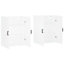  Veggskap 2 stk hvit 69,5x34x90 cm 8720845408688