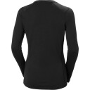 Helly Hansen Dame Lifa Merino Mellomvekt Crew Basislag Svart SvartS