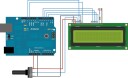 LCD skjerm 2x16 tegn med blått bakgrunnslys HD44780 kompatibel