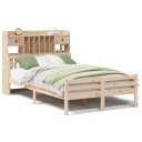  Seng med bokhylle uten madrass 135x190 cm heltre furu 8721158610409