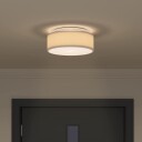  Taklampe Gråbrun 30 X 13.5cm Stoff