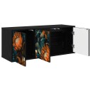vidaXL Vegghengt TV skap LOCHEM 102 x 33 x 40 cm Svart eik