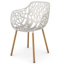 Fast Forest Stol med armlener Iroko/Iron Grey