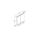 Dansani Level Speilskap med LED-lys 80x14,5x80 cm Hvit Matt