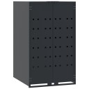  Søppeldunkskur for enkelt dunk antrasitt 69x79x117 cm stål