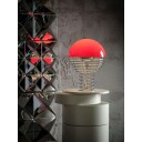Verpan Wire Bordlampe Ø30 Krom/ Rød