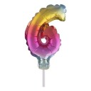 Tallballong Kakedekorasjon Regnbue   Tall 6