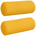  Bolster puter 2 pcs Lys Gul Ø 15 x 40 cm Corduroy stoff