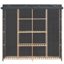 vidaXL Garderobeskap grå 173x40x170 cm stoff