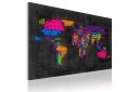 Bilde Map of the world Italian 120x80 Artgeist sp. z o. o.