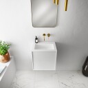 Compact 2 Waterproof 50X40 - Vaskeskap, Matt Hvit SolidTec®