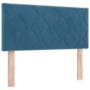 Sengegavl med diamantblokkdesign mørk blå 100 cm fløyel