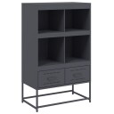  Highboard antrasitt 68,5x39x111,5 cm kaldvalset stål