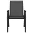 vidaXL Stablebare hagestoler 6 stk svart textilene-stoff